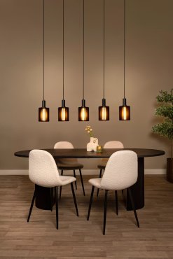 Lucide Lambres - hanglamp - 164 x 15 x 164 cm - zwart