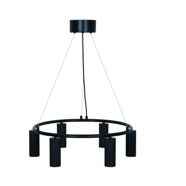 Nordlux Vico chandelier - hanglamp - Ø 53,4 x 217 cm - zwart