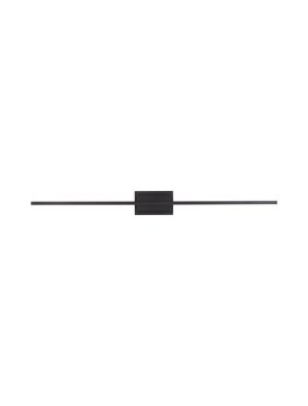 Nova Luce Azure - wandlamp - 6,9 x 11,8 x 120,5 cm - 28,5W LED incl. - zandzwart