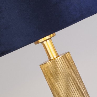 Searchlight London - tafellamp - Ø 40 x 63 cm - marineblauw en goud