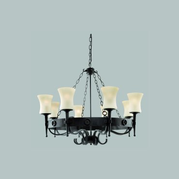 Searchlight Cartwheel - luster - Ø 88 x 135 cm - mat zwart en wit