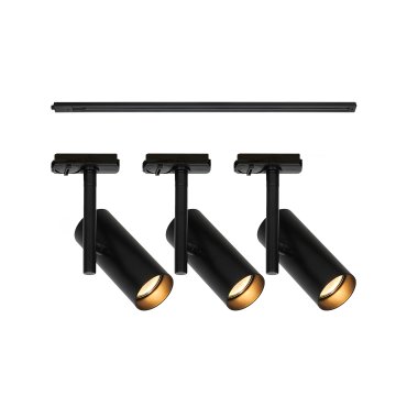 Nordlux Jerome Link 3-Kit + 1M Rail - rail spot GU10 - Ø16 x 18 cm - zwart