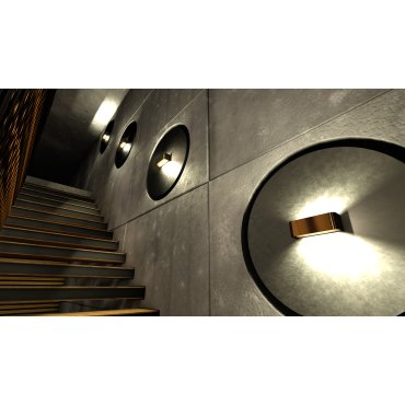 Artdelight Mainz - wandverlichting - 20 x 10 x 7 cm - 2 x 3W dimbare LED incl. - brons geborsteld