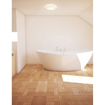 Artdelight Mazoa - badkamer plafondverlichting - Ø 27 cm - 12W LED incl. - IP44 - wit