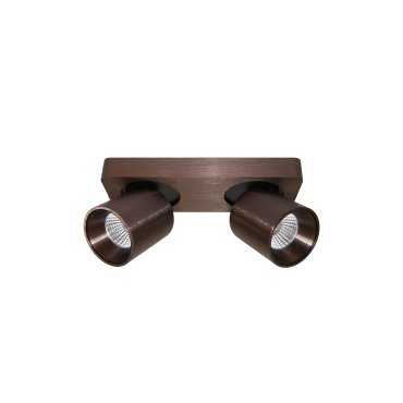 Artdelight Laguna - opbouwspot 2L - 22 x 8,5 x 9,5 cm - 2 x 6W dimbare LED incl. - brons geborsteld
