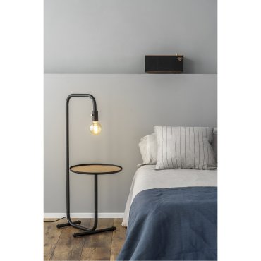 Faro Guest - staanlamp - 106 cm - mat zwart