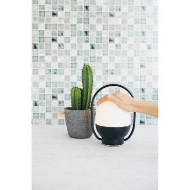Faro Take Away - draagbare lamp - Ø 11,8 x 20 cm - 1,5W LED incl. - mat zwart