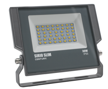 Century Italia Sirio Slim - verstraler - 16 x 2,9 x 14,7 cm - 30W LED incl. - IP66 - grijs