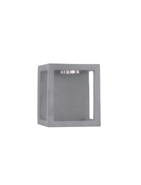 Nova Luce Bev - buiten wandverlichting - 17 x 20 x 17 cm - 5W LED incl. - IP65 - grijs