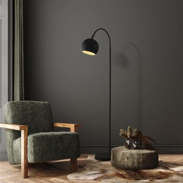 Searchlight Calumn - vloerlamp - 55 x 24 x 143 cm - mat zwart
