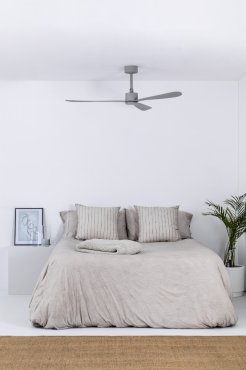 Faro Amelia - plafondventilator - Ø 132 x 26 cm - 6 snelheden - incl. afstandsbediening met timer - grijs