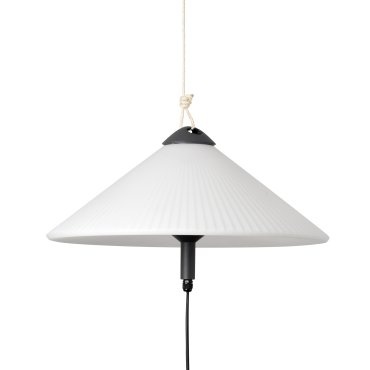Faro Saigon - draagbare lamp met stekker - Ø 55 x 20 cm - IP65 - mat wit