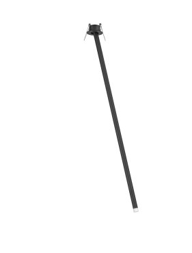 Nova Luce Stilvi - plafondlamp - Ø 5 x 64 cm - 4W LED incl. - zandzwart