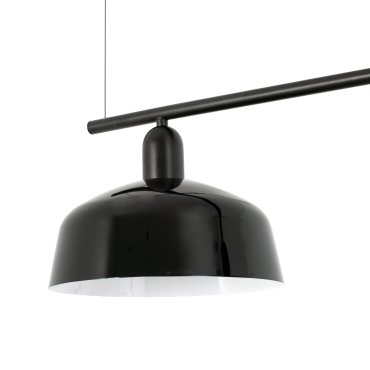 Faro Tatawin M - hanglamp - 100 x 25 x 210 cm - satijnzwart en glanszwart