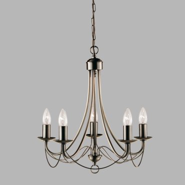 Searchlight Maypole - luster - Ø 46 x 100 cm - antiek messing