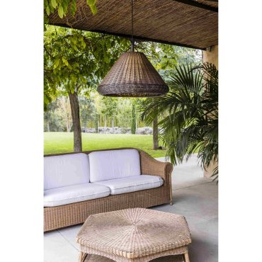 Faro Saigon - hanglamp kegel dop - Ø 68 x 38 cm - IP65 - bruin