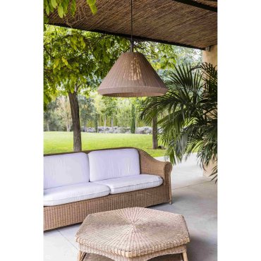 Faro Saigon - hanglamp kegel dop - Ø 67 x 38 cm - IP65 - bruin