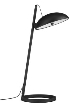 Nova Luce Flute - tafellamp - Ø 20 x 53 x 28 cm - 18W dimbare LED incl. - zandzwart