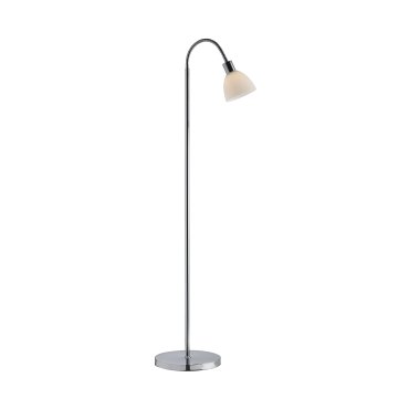Nordlux Ray 12 - staanlamp - 155 cm -  chroom en opaal wit