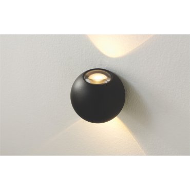Artdelight Denver - buiten wandverlichting - Ø 10 cm - 2 x 4W dimbare LED incl. - IP54 - zwart