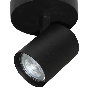 Artdelight Vivaro - opbouwspot 1L - Ø 10,2 x 12 cm - zwart