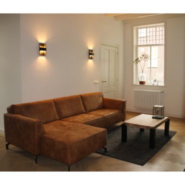 Artdelight Dallas - wandlamp - 16 x 7,8 x 24 cm - 2 x 8W dimbare LED incl. - IP65 - zwart