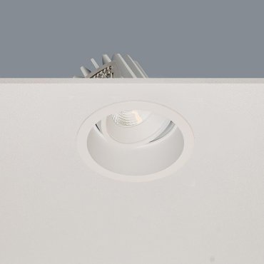 Artdelight Ribs - inbouwspot - Ø 90 mm, Ø 83 mm inbouwmaat - 10W dimbare LED incl. - IP44 - wit