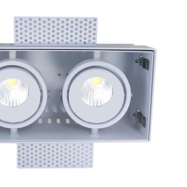 Artdelight Trofa - inbouwspot 2L - 195 x 95 mm, 197 x 97 mm inbouwmaat - wit