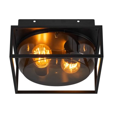 Nordlux Griffin - buiten plafondverlichting - Ø 23,5 x 12,8 x 26  cm - IP44 - gerookt
