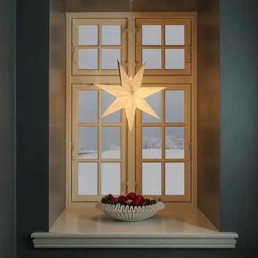 Konstsmide kerstverlichting - papieren 7-ster - 60 x 12,5 x 60 cm - wit