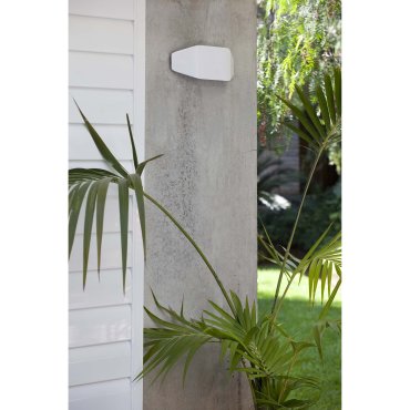 Faro Future - wandverlichting - 31,5 x 7 x 13,5 cm - IP44 - mat wit