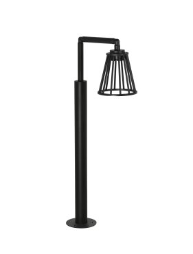 Nova Luce Carina - tuinpaal - Ø 18 x 90 x 27 cm - 6W LED incl. - IP65 - zandzwart