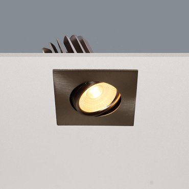 Artdelight Venice 2608 - inbouwspot - 80 x 80 mm, Ø 68 mm inbouwmaat - 8W dimbare LED incl. - IP44 - mat staal