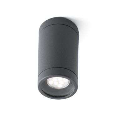 Faro Olot - opbouwspot 1L - Ø 6 x 10,5 cm - IP44 - donkergrijs