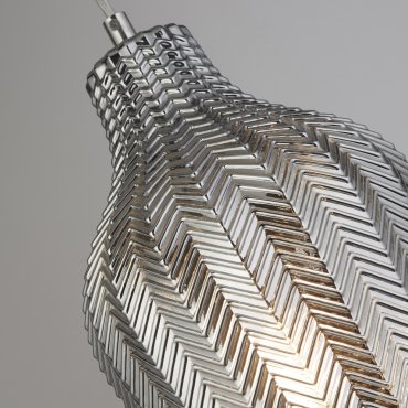Searchlight Chevron - hanglamp - Ø 17,5 x 145 cm - chroom