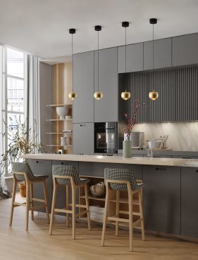 Nova Luce Conga - hanglamp - Ø 9,6 x 140 cm - 13W LED incl. - goud