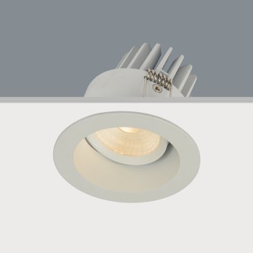 Artdelight Venice 2408 - inbouwspot - Ø 80 mm, Ø 68 mm inbouwmaat - 8W dimbare LED incl. - IP44 - wit