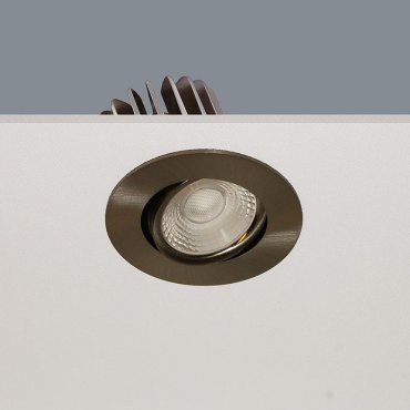 Artdelight Venice 2208 - inbouwspot - Ø 80 mm, Ø 68 mm inbouwmaat - 8W dimbare LED incl. - IP44 - mat staal