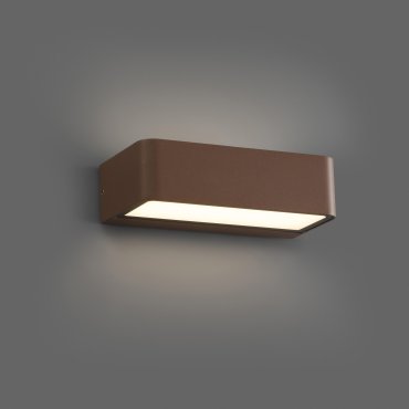 Faro Takua - wandverlichting - 20 x 10,3 x 5,5 cm - 10W LED incl. - IP65 - bruin