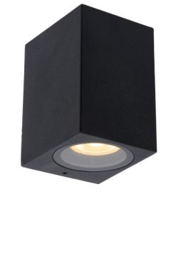 Lucide Zaro - buiten wandlamp - 7,8 x 6,8 x 10 cm - IP44 - zwart
