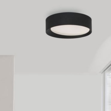 Nova Luce Oby - plafondlamp - Ø 45 x 12 cm - 30W dimbare LED incl. - zandzwart