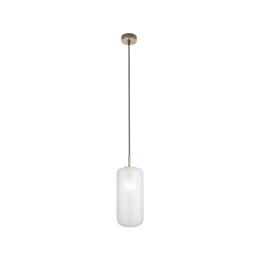 Maxlight Smooth - hanglamp - Ø 16 x 165 cm - geborsteld goud