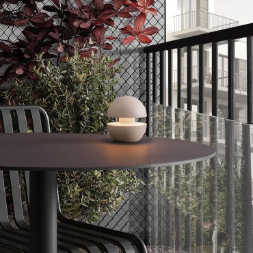 Nova Luce Puk - draagbare oplaadbare lichtbron - Ø 10 x 11,4 cm - 2W dimbare LED incl. - IP54 - zand