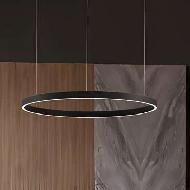 Nova Luce Elowen - hanglamp - Ø 98 x 150 cm - 106W dimbare LED incl. - zwart