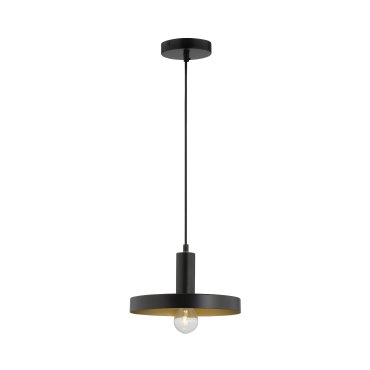 Nova Luce Garni - hanglamp - Ø 25 x 120 cm - zwart en goud