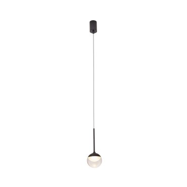 Maxlight Zoom - hanglamp - Ø 10 x 200 cm - 6W LED incl. - IP44 - zwart