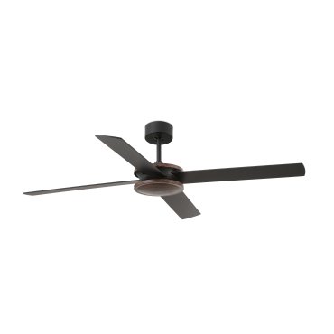 Faro Polea - plafondventilator met afstandsbediening en timer - Ø 132,2 cm - zwart en bruin