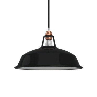 Creative Cables Eiva - lampenkap zonder fitting - Ø 38 x 19 cm - zwart