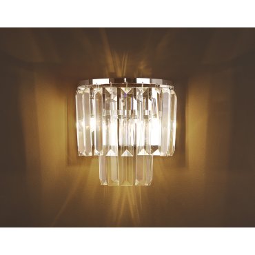 Maxlight Monaco - wandverlichting - 18 x 11 x 19 cm - chroom