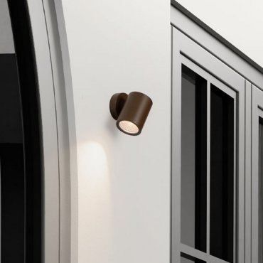 Nova Luce Jackie - buiten wandverlichting - Ø 6 x 8 x 8 cm - 3W LED incl. - IP65 - corten